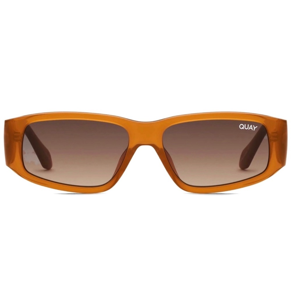QUAY No Envy Sunglasses Milky Carmel Frame Brown Gradient Lenses NWT